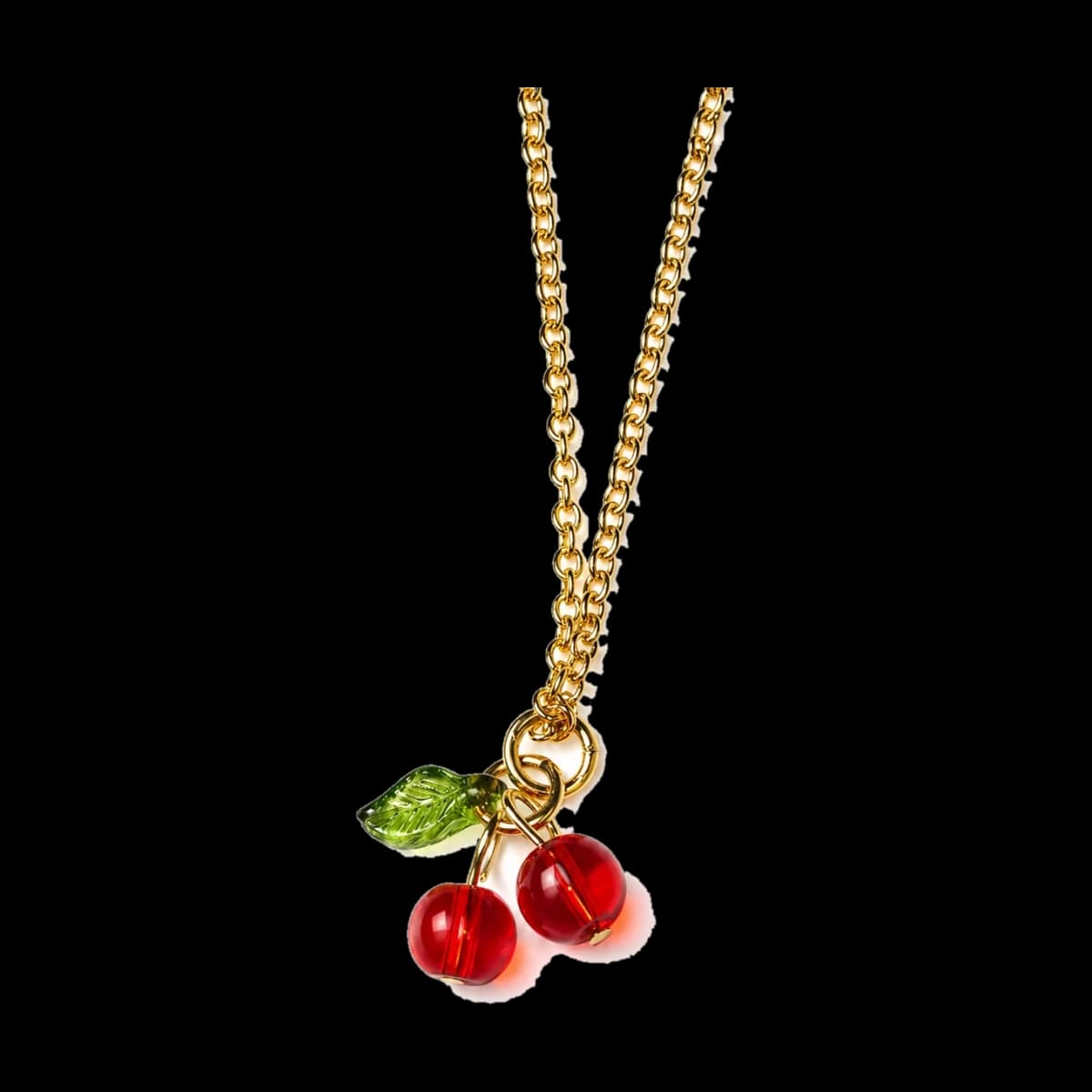 Dije cerezas dorado