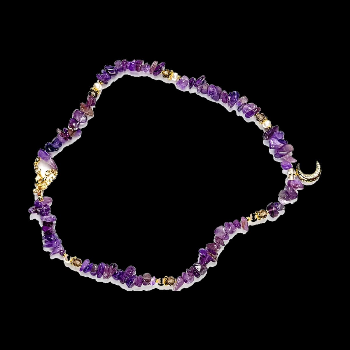 Piedras moradas con luna